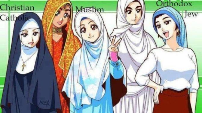Why is a veil a part of many religions and has it ever been used against the religious dictatorships?