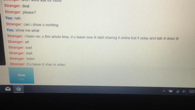 Someone recorded me on omegle?