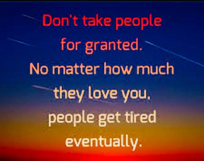 Why do people take other people’s patience for them for granted?