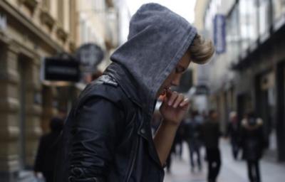 guy with hood up