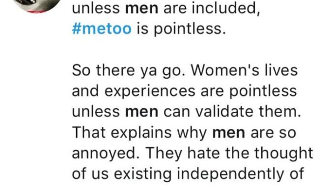 Why do men think that anything that doesn't revolve around them is pointless?