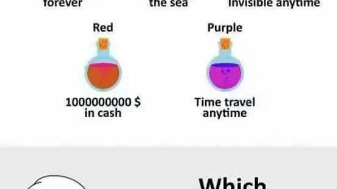 Which potion will you drink?