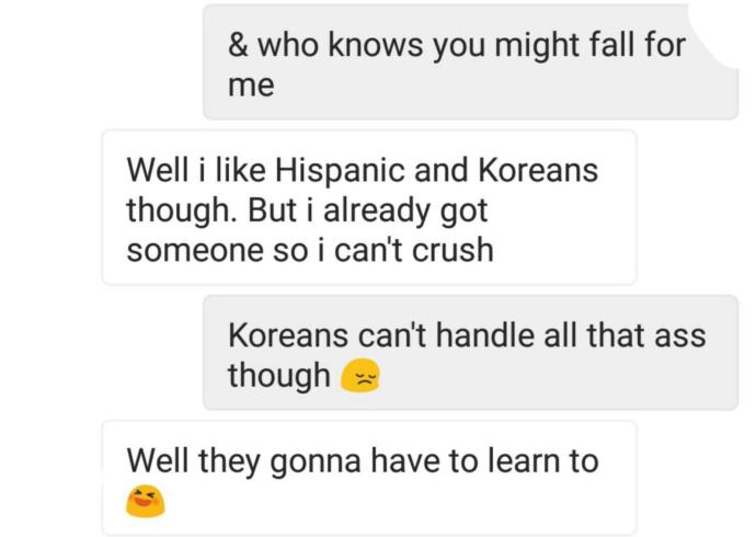 Don’t you hate when someone’s not interested in your race?
