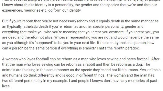 Is your personality, specie and gender part of a person's identity? What's the difference between personality and identity?