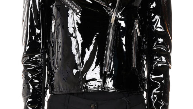 Would you ever wear a shiny patent leather jacket?