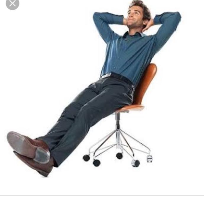 What does it mean when a guy leans/slide back into his chair?