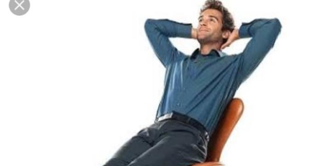 What does it mean when a guy leans/slide back into his chair