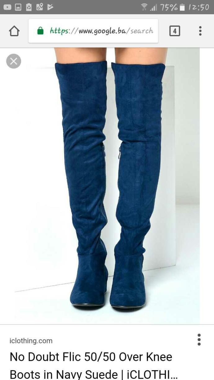 Do you like these over-the-knee blue boots??