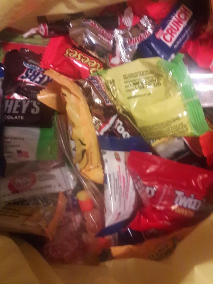 Taco the Great is saddened by the lack of houses giving out Halloween candy this year because it's a week day. Anyone else with a weak haul??