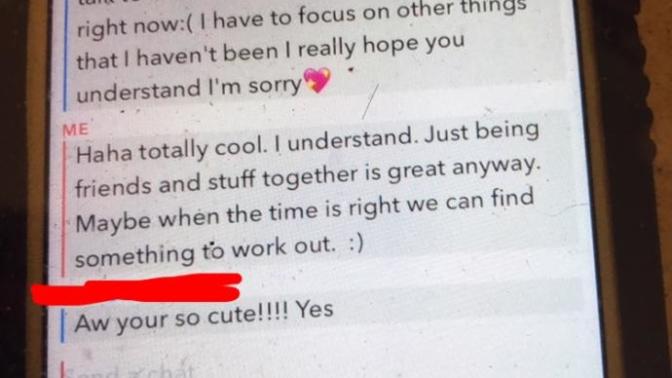She said she has to focus on other things but we could go out when the time is right. What does this mean?