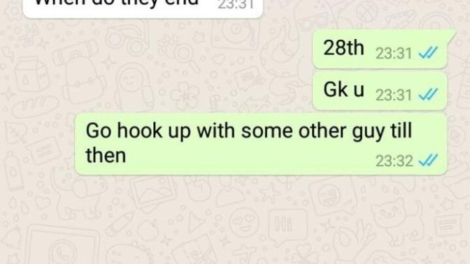 Why hasn't she replied to this last message?