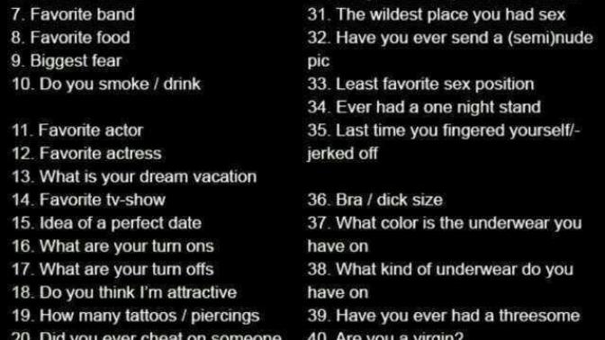 Pick a number and I will answer it?