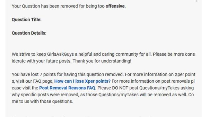 How to ask a question without it being removed for being "too offensive"?