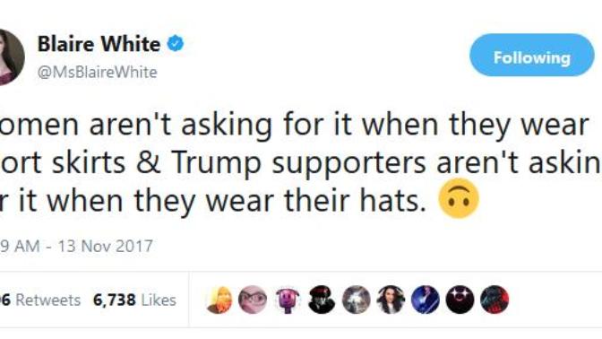 Do you think people walking around with red MAGA hats on are asking to be assaulted in the street?