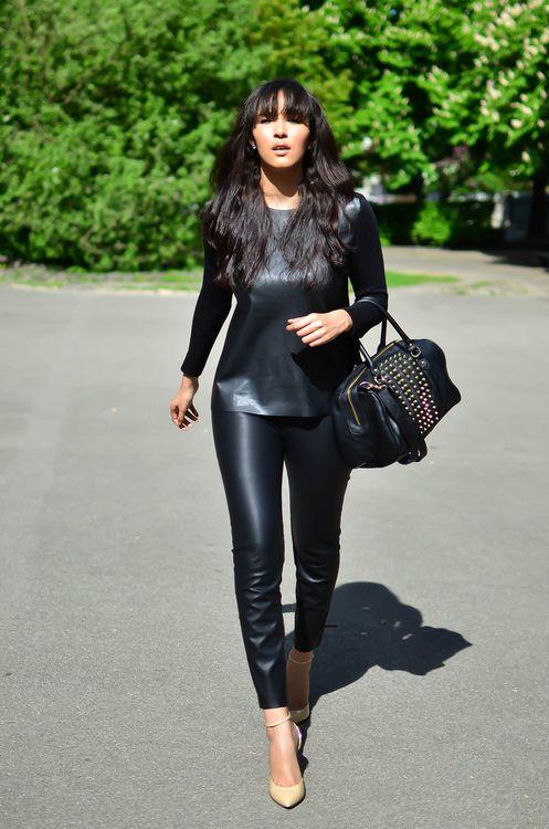 Girls, what is your favorite thing to wear with LEATHER?
