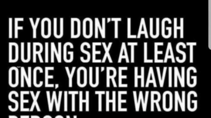 The importance of laughter during sex?