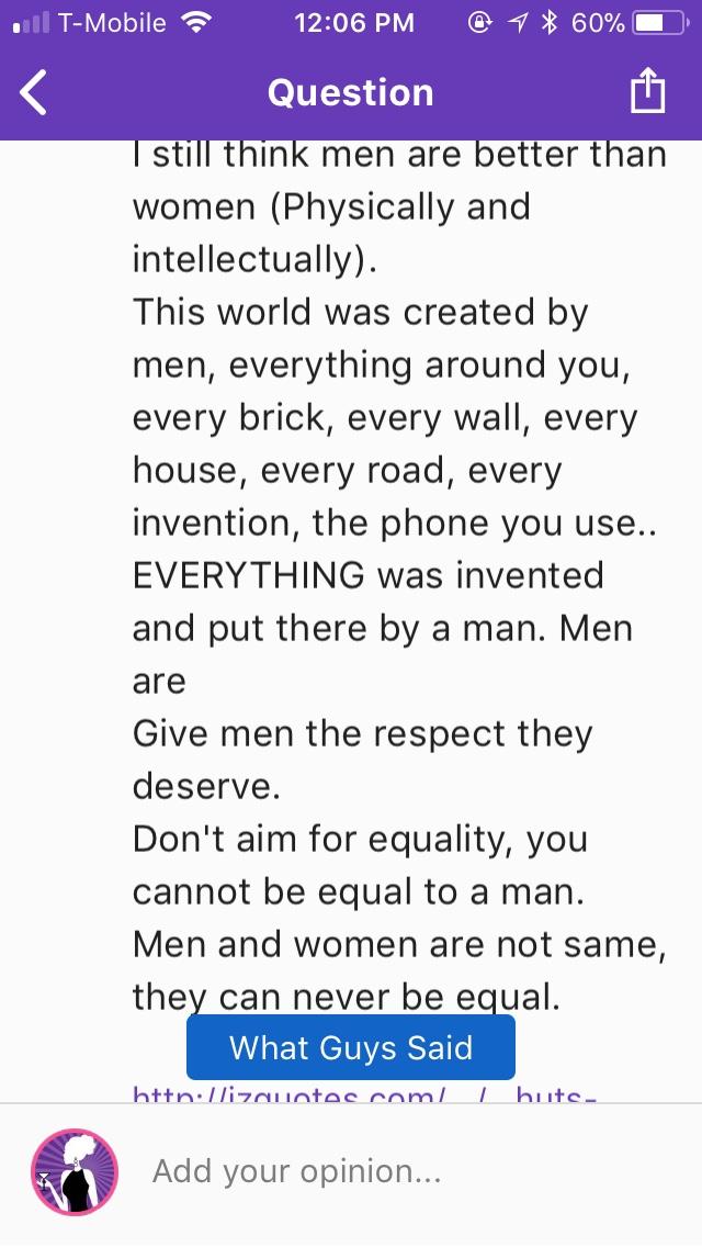 Feminist says men should be falsely accused of rape to eliminate 'the patriarchy', what do you think about feminism?