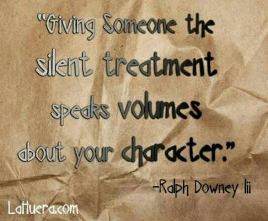 have you given or received the silent treatment??