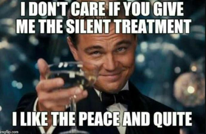 have you given or received the silent treatment??