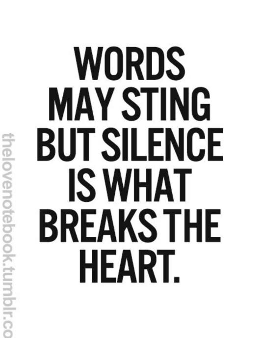 have you given or received the silent treatment??