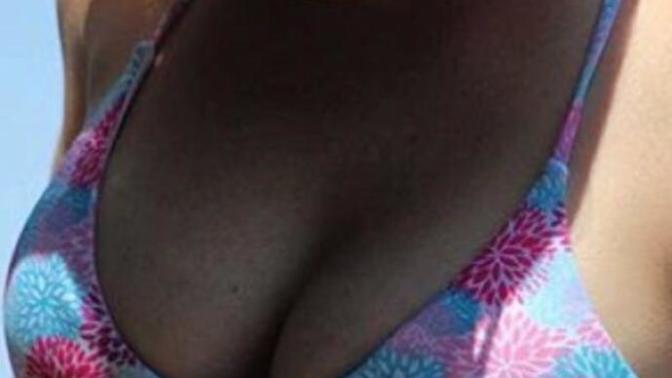 What size boobs does she have if you had to guess (it’s my girlfriend and I’m buying her stuff for her birthday so no hate)?
