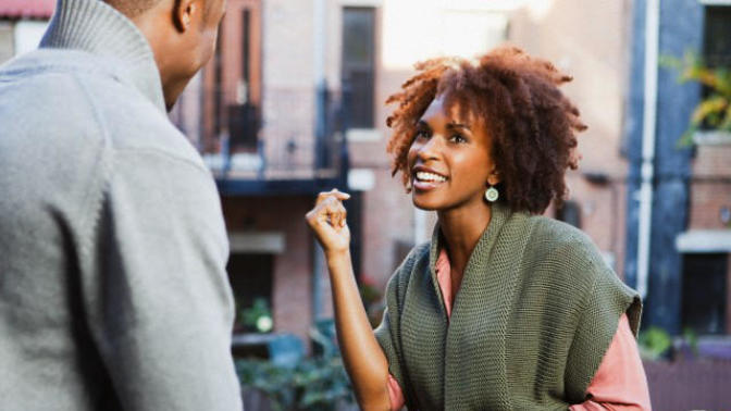 What do you use to build up the confidence to approach someone?