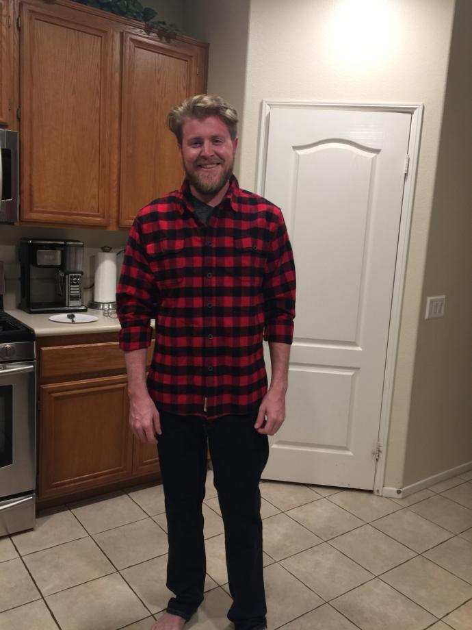 My brother has a date tomorrow. Which outfit should he wear?