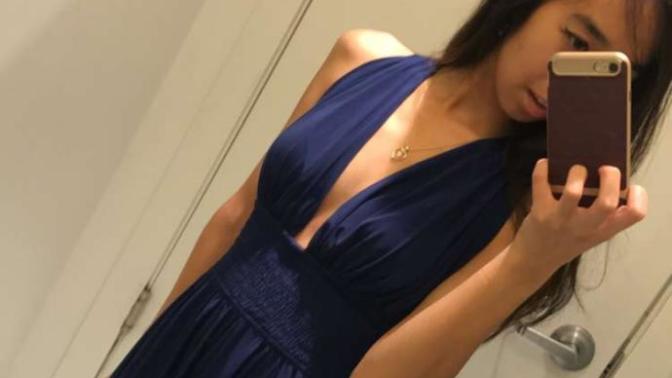 Should smaller chested girls wear deep cut dresses?