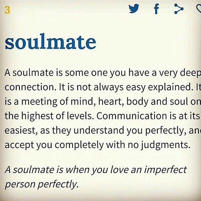 What's your definition of a soulmate?