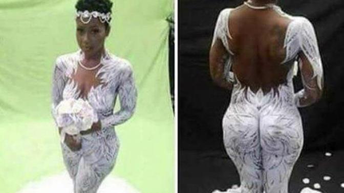 Would you get married in body paint girls?
Men would you minds if your girl wore a body painted dress to your wedding?
