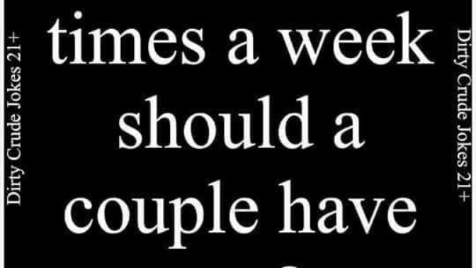 How many times a couple have sex in a week?