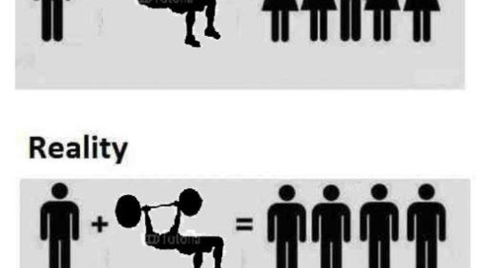 Do you think that this picture is accurate about weight lifting?