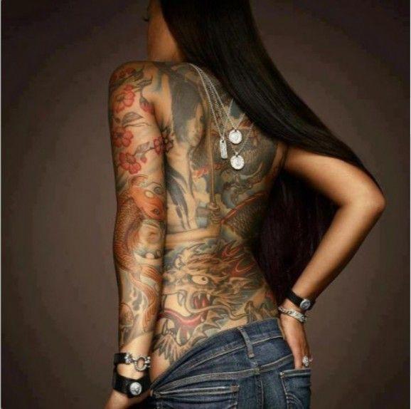 Not that I have any, but out of curiosity... What do you think of tattoo's on dark skinned black girls?