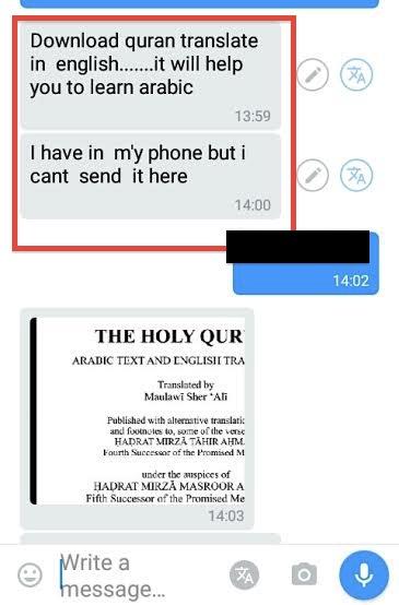 Is he trying to convert me to Islam (Look at messages below)?