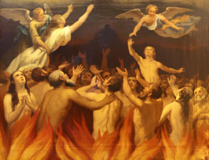 Why are people painted naked in Hell paintings, but not in Heaven?