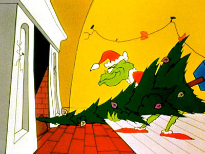 What would you do if you caught the Grinch trying to steal your Christmas?