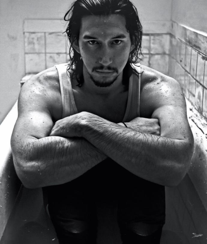 This is Adam Driver, he plays Kylo Ren in Star Wars, do you find him hot or attractive in anyway?