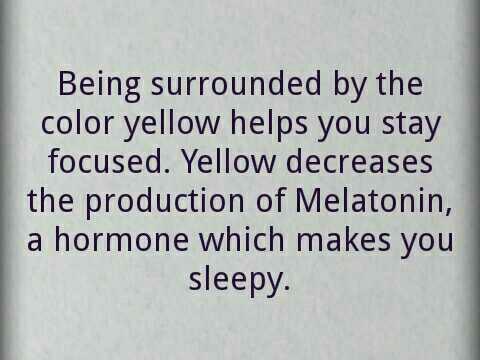 surrounded by yellow color helps to stay focused?