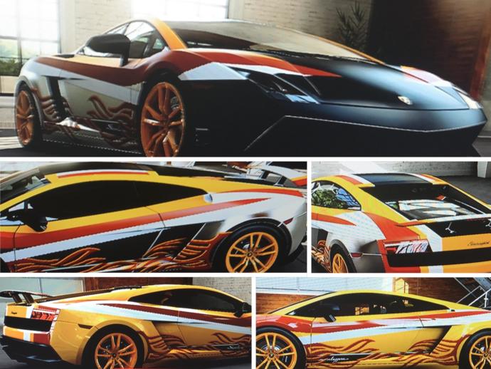 Based off the poll, Which colors/names go best with this Lambo Gallardo i customized?