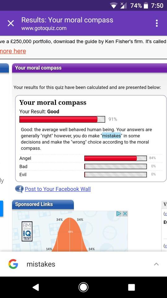 How do you score on this moral compass test?