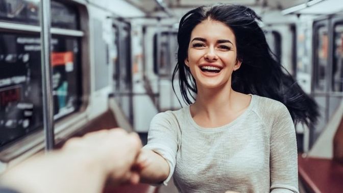 What does it mean if a girl giggles while you talk to her?