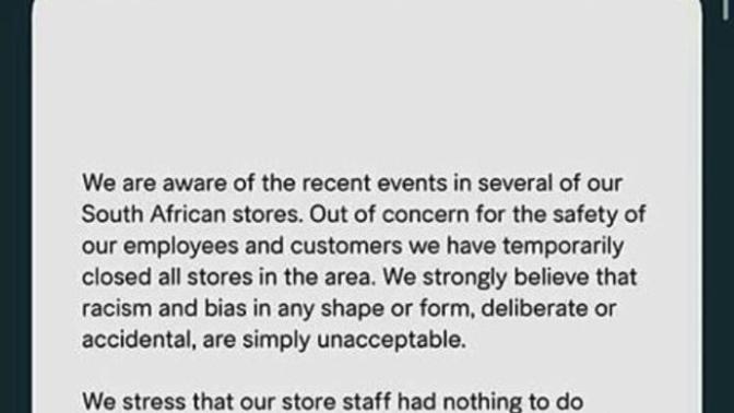What's your opinion on H&M having to close their stores due to the reaction of one of their hoodies?