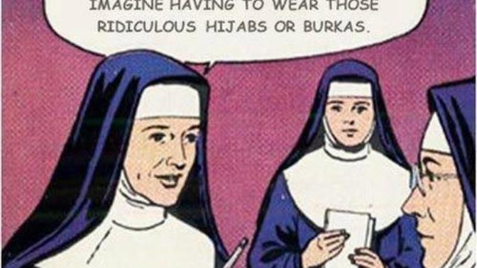 Priests, monks and nuns wear clothing which is, in some ways, similar to the burka. Should we ban them too, if burka was banned?