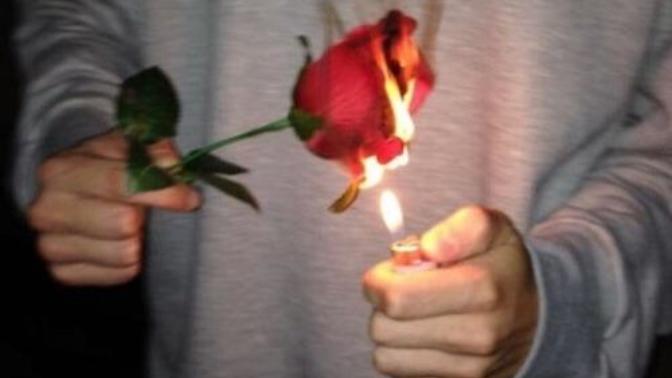 What’s the meaning behind burning a rose?