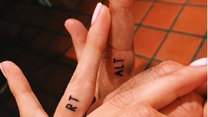 What if your girlfriend tattooed your initials?