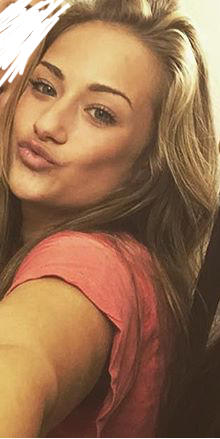 Which girl is wearing makeup?