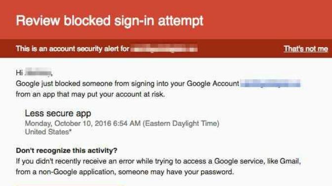 Does this email from Google mean my account might get hacked?