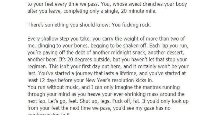 What do you think when you see someone who is obese exercising?