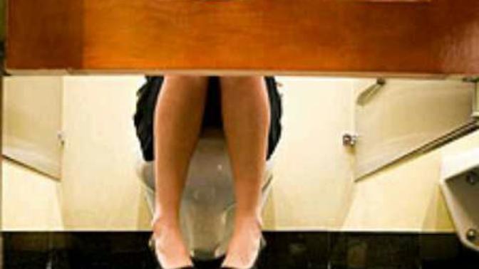 Should women be embarrassed to "change" in a public bathroom?