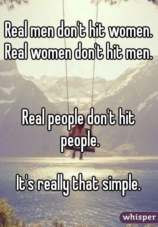 Equality: A man can hit a woman?